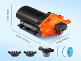 Water Diaphragm Pump, 20.8 LPM Flow, 4.8 bar Rated Pressure , 12.7 mm MNPT V952-MG12V570PSI12969RV0