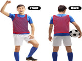 18 Packs Youth Team Pinnies, Kids Scrimmage Training Vest, Pennies, Jerseys Mesh Practice Vests for V1259-DP01-A-993