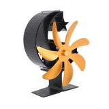 Heat Powered Stove Fan 7 Blade Moon Model Silent Operation Circulating Warm Air Highly Efficient Log V1294-YM0706-3114230120112