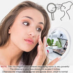 20X Magnifying Hand Mirror Two Sided Use for Makeup Application, Tweezing, and Blackhead/Blemish V178-14414