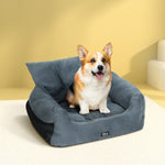 i.Pet Dog Car Seat Booster Cover Pet Bed Portable Waterproof Belt Non Slip Travel PET-COVER-50X55-GR