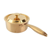 Stainless Steel Thickened Milk Pot with Lid Compound 3Layer Bottom Complementary Food PotGold V1294-YM0901-3118210121511