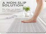 Shower mat - 40*68 cm - Non-slip shower mat - Bath mat - with suction cups and drainage holes V1188-MS101-03011-1