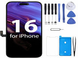 iPhone 16 Screen Replacement, 6.1 Inch Incell LCD Display Touch Screen Digitizer, Comes with Full V1293-0143877452685