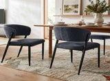 Artiss Dining Chairs Set of 2 Linen Fabric Soft Upholstered Chairs Charcoal DINC-KJ-7016-CHX2