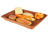 Household Desktop Rectangular Food Bread Fruits Storage Basket for Office RestaurantCoffee Color XL V1294-YM0901-3118200088714