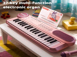 Portable Kids' Electronic Piano with Sheet Music and Microphone - Professional 37-Key Tactile V888-ELOSUNG42605