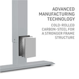FORTIA Sit To Stand Up Standing Desk, 120x60cm, 72-118cm Electric Height Adjustable, 40kg Rated, V219-ADKSSTFO2WTSA