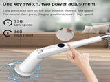 Electric Spin Scrubber Power Shower Cleaning Brush with Extendable Handle & 8 Brush Heads for V1222-G001