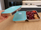 4 Pack Stainless Steel Lunch Box, Leakproof Food Storage Containers Lids, Bento Snack Boxes V1237-ZY-917-189