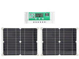 2Pcs 15W Solar Panel 60A Solar Charge Controller Kit Flexible Portable Photovoltaic System Module V1294-YM0901-3114210078911