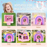 Inflatable Bounce House, Indoor Outdoor Playhouse Trampoline, Kid Jumping Bouncer with Blower, V952-CQCBBHYC6PFMU2TRRV3