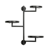Rotating Window Wall Plant Holder 3 Tiered Metal Floating Shelf for Flower Pots Presents Home V1294-YM0901-3115250103311