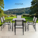 FORTIA 6pc Outdoor Dining Chair Set, for Outside V219-OTDOLSFOS6TA