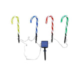 Christmas Solar Candy Cane Lights Candy Cane Pathway Markers Lights Set Of Xmas Led Yard Lawn Indoor V1263-JX-1671