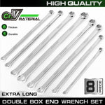 8PC Aviation Spanner Set Extra Long Wrench Double Ring CRV With Bag 8-24mm V465-66104