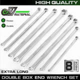 8PC Aviation Spanner Set Extra Long Wrench Double Ring CRV With Bag 8-24mm V465-66104