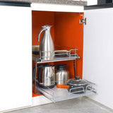 VEVOR 2-Tier Wire Pull Out Cabinet Under Sink Organizer 16x21 Inch Drawer Basket V952-HGS217W21D15HO4AUV0