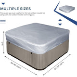 Square Grey Replacement Hot Tub Spa Cover Waterproof UV Protection, 200 x 210cm V1237-ZY-522-0086