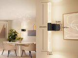 Battery Operated Wall Sconce Set of 2 Black Rechargeable Acrylic Crystal Sconce Wall Decor Set of 2 V1171-CB-BOM001623