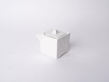 Soy Pot Squared 150ml Textured White Glaze V637-C3158