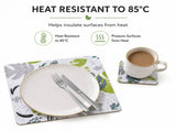 8pcs Monstera MDF Placemats Coasters Heat Resistant V1181-CV0287-CV0288-NEW