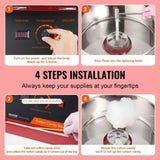 VEVOR Electric Cotton Candy Machine, 1000W Candy Floss Maker, Commercial Cotton Candy Machine with V952-TSMHTJHSHGXMQ4DUBV3