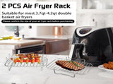 2Pcs Air Fryer Rack Compatible with Ninja Food Dual Zone AF300UK AF400UK, 304 Stainless Steel V1237-ZY00B09XXCXT91