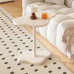 SOGA 2X 42x28cm White Minimalist Cloud Shaped Table Durable Stylish Accent for Home Dcor SIDETAB42X2