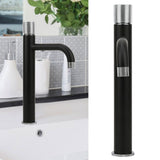 G1/2 Copper Bathroom Wash Basin Faucet Hot Cold Mixing Water Tap with Curved Spout White V1294-YM0901-3112200096111