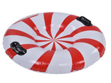 Round Winter Snow Tube Adult PVC Inflatable Skiing Ring with 2 Handles for Outdoor Snowboarding Red V1294-YM0523-3111210415211