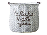 Laundry Basket Cotton Linen Foldable Round Dirty Clothes Storage Bag Folding Laundry Hamper for Home V1294-YM0512-3117220250012