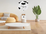 Acrylic Wall Clock Cartoon Cow Shape Silent Movement Decorative Swinging Clock for Kitchen Living V1294-YM0901-3115240042311