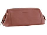 Pierre Cardin Mens Rustic Leather Toiletry Case Bag Travel - Casia Rose V563-PC2803-ROSE