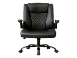 Levede Executive Office Chair Footrest PU Leather Tilt Gaming Work Seat Black OF1073-BK-AU
