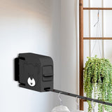 SOGA 160mm Wall-Mounted Clothes Line Dry Rack Retractable Space-Saving Foldable Hanger Black BSLY06