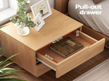 Artiss 2X Bedside Table 2 Drawers Nightstand Pine FUR-U-BS-04-WDX2