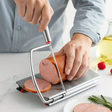 Stainless steel multi-function slicer, precise for even slicing, silicone suction cup for anti-slip V1232-QPQ-001