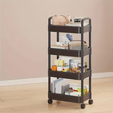 Four-Tier Rolling Cosmetics Storage Rack - Made of durable plastic, equipped with 360-degree swivel V1106-DCSNJ006