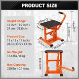 HORUSDY 220Lbs Motorbike Jack Lift Crank Lift Manual Repair Clean Hoist Table V465-86333