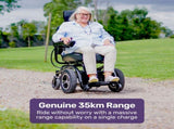 EQUIPMED Front Wheel Drive Power Electric Wheelchair, Up to 35km Range, Ultra-Comfortable, Safe V219-HWCELEEQ14KA