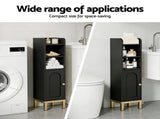 Artiss 2X Bathroom Storage Cabinet Floor Organizer Toilet Corner Adjustable Black FURNI-G-BATH-AZ01-BKX2
