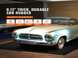 Diamond-Plate Rubber Flooring 3 mm x 4 ft x 8 ft Garage Floor Mat, SBR Rubber Garage Flooring V952-XJCKDDXJ48FTC1SYMV0