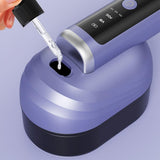 Wireless Electric Hair Comb with Vibration and Oil Mist Spray - Blue V1263-JX-8223-1