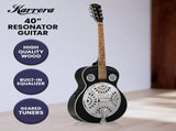Karrera 40in Resonator Guitar - Black RSN-NC40-BK