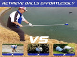 Telescopic Golf Ball Retriever 9FT Blue Stainless Steel Pole with Durable Nylon Head for Water, V1107-CS-GEFJQQ