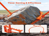 609mm Stone Lifting Tongs, 2-Claw Rock Tongs, Heavy Duty Steel Log Tongs, 500KG Lifting Capacity, V952-YMBYQ24YC2ZBYQ5WXV0