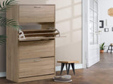 Artiss Shoe Rack Cabinet 60 Pairs 4 Doors - Wood FURNI-L-SHOE-4D3R-WD-AB