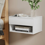 Artiss Floating Bedside Table Nightstand Drawer White FUR-W-BS-FLO-01-WH