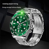 Classic Stainless Steel Smartwatch with Rotating Timer Bezel, Bluetooth Calling & Luminous V888-ELOSUNG35445